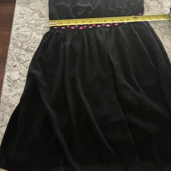 Doe & Rae Black Dress Polka Dot Waistband Small NWT - Picture 4 of 7
